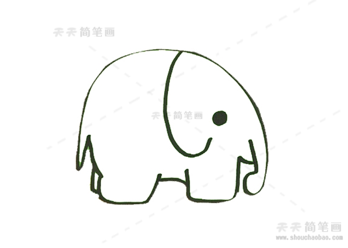 大象简笔画简单又漂亮，可爱的大象简笔画怎么画