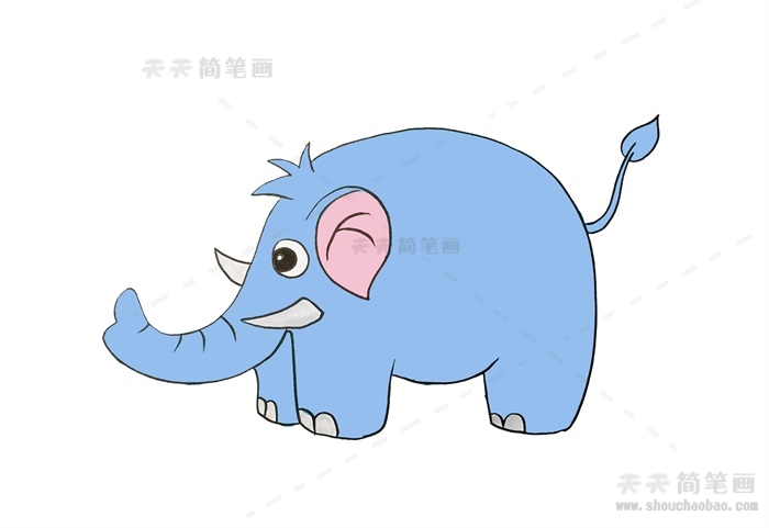 如何画一只大象简笔画，一步一步教你画大象简笔画