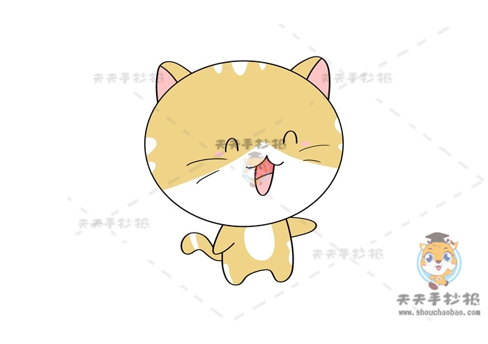 简单又可爱的猫简笔画步骤模板，教你超简单的猫简笔画画法