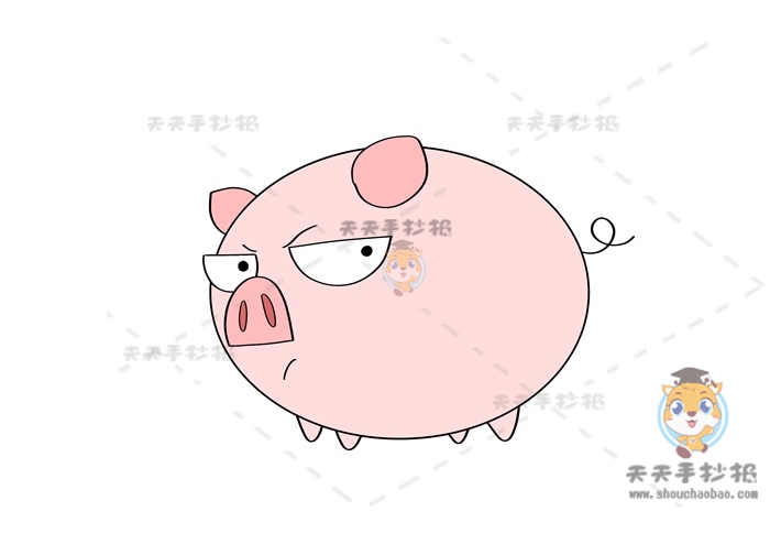 如何画小猪简笔画简单又有趣，小朋友喜欢的小猪简笔画步骤